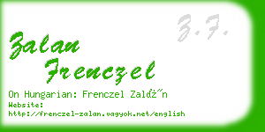 zalan frenczel business card